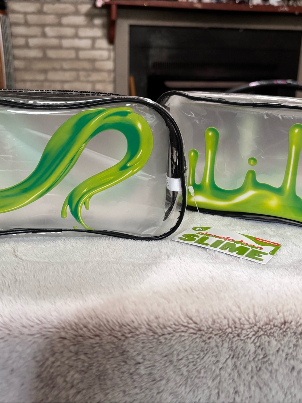Nickelodeon Slime Clear Zip Pouches — Set of 2